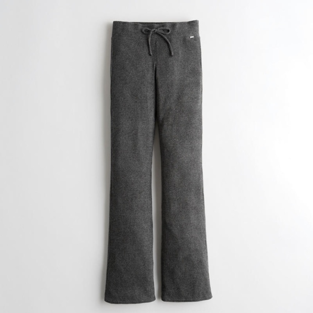 Gilly Hicks Dark Gray Ribbed Flared Lounge Pants